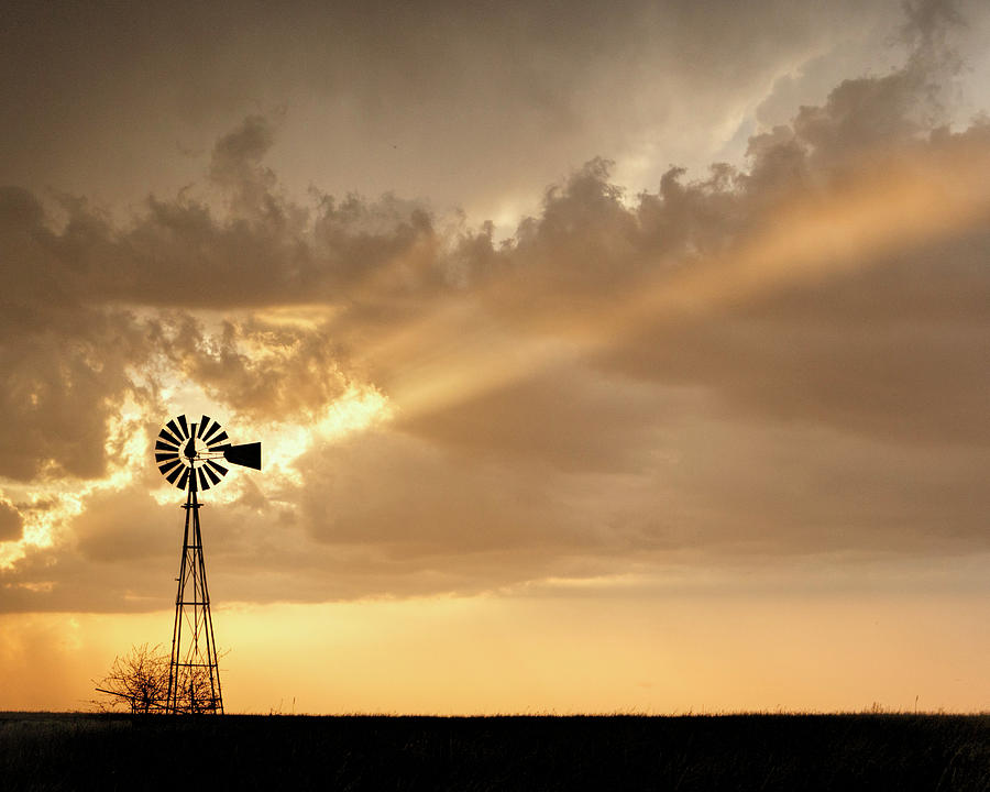 Stormy Sunset and Windmill 02 Photograph by Rob Graham