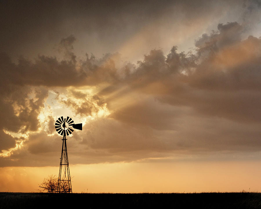 Stormy Sunset and Windmill 03 Photograph by Rob Graham