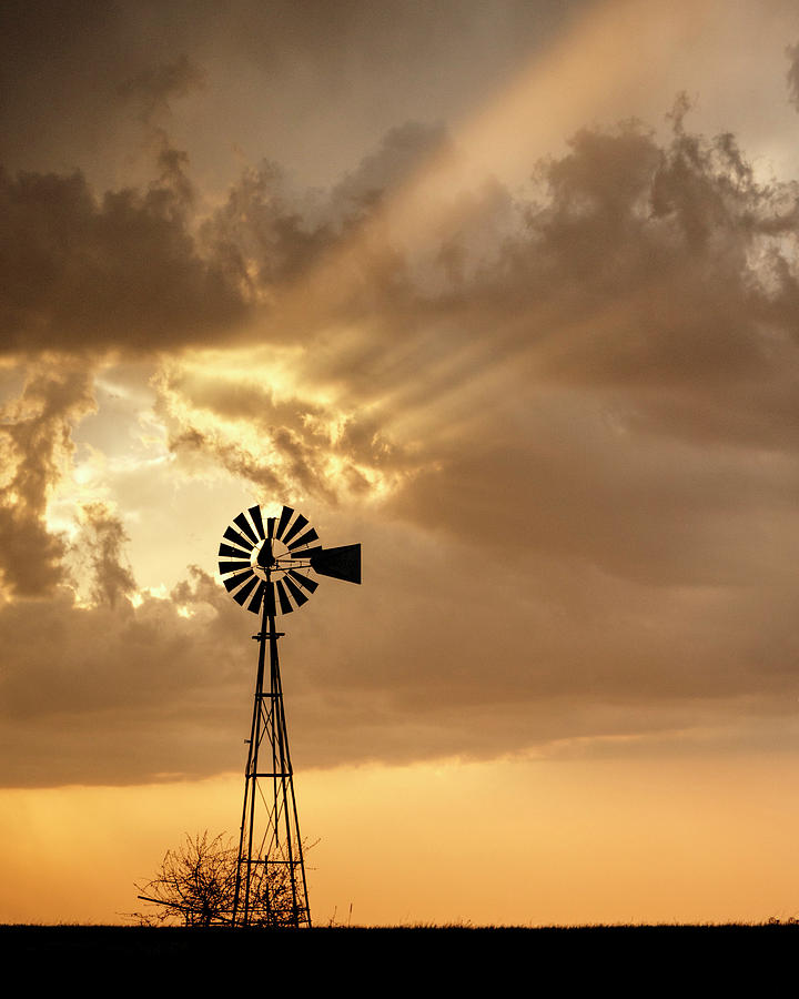 Stormy Sunset and Windmill 04 Photograph by Rob Graham