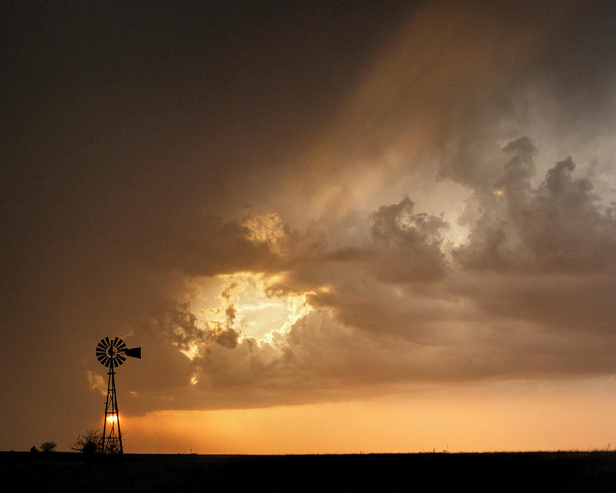 Stormy Sunset and Windmill 07 Photograph by Rob Graham