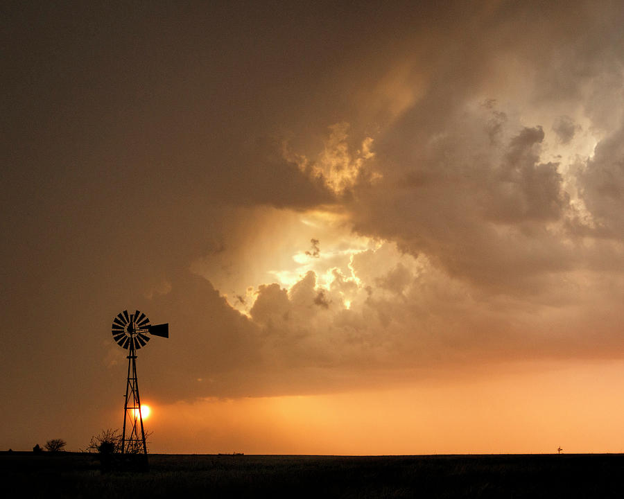Stormy Sunset and Windmill 08 Photograph by Rob Graham