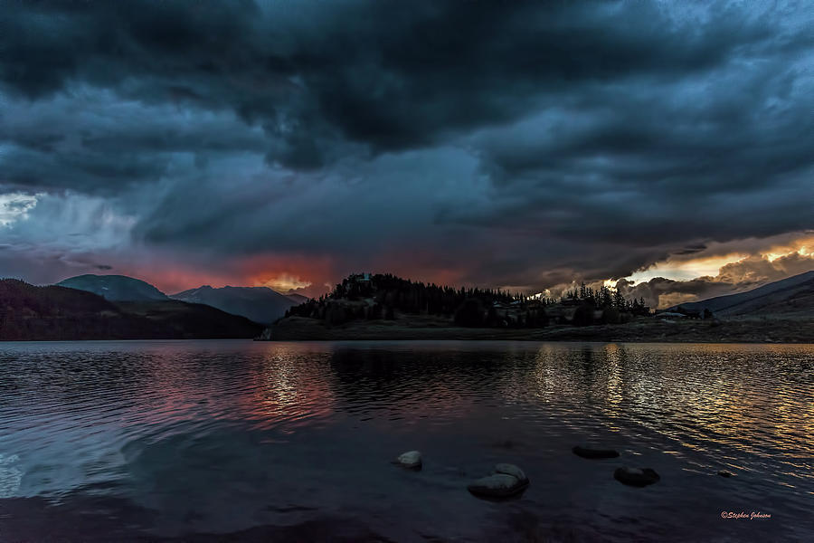 Stormy Sunset from Summit Cove Photograph by Stephen Johnson