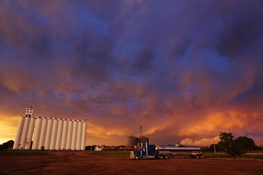 Stormy Sunset in Kansas Photograph by Ed Sweeney