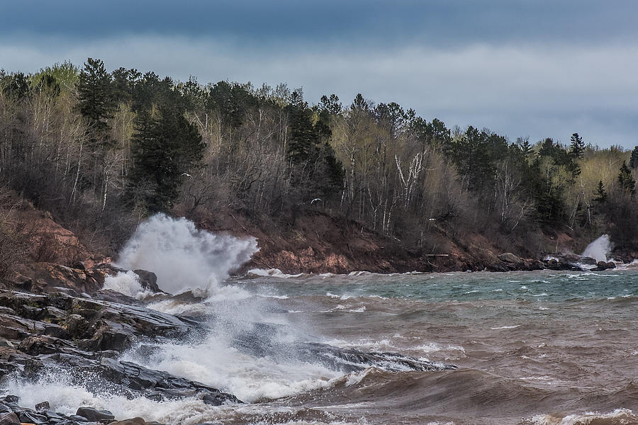 Stormy Superior Photograph by Paul Freidlund