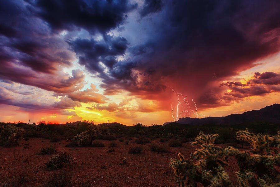 Stormy Twilight in the Desert Photograph by Rick Furmanek