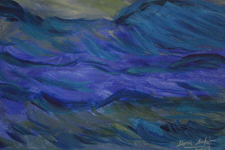 Stormy Waters - An Abstract Painting by Dora Sofia Caputo