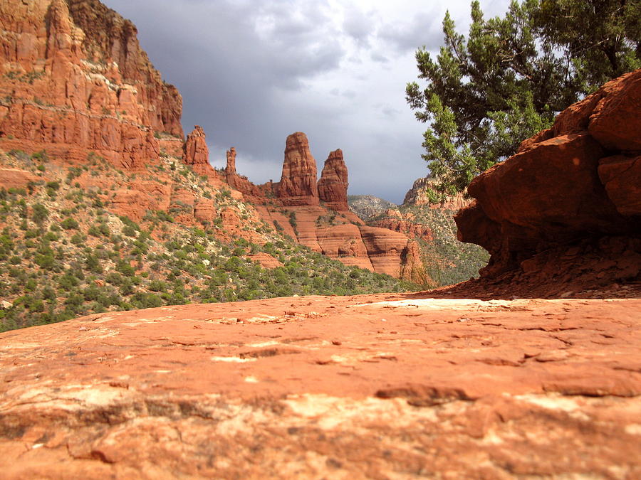 Stormy weather in Sedona Photograph by Yannick Guerin