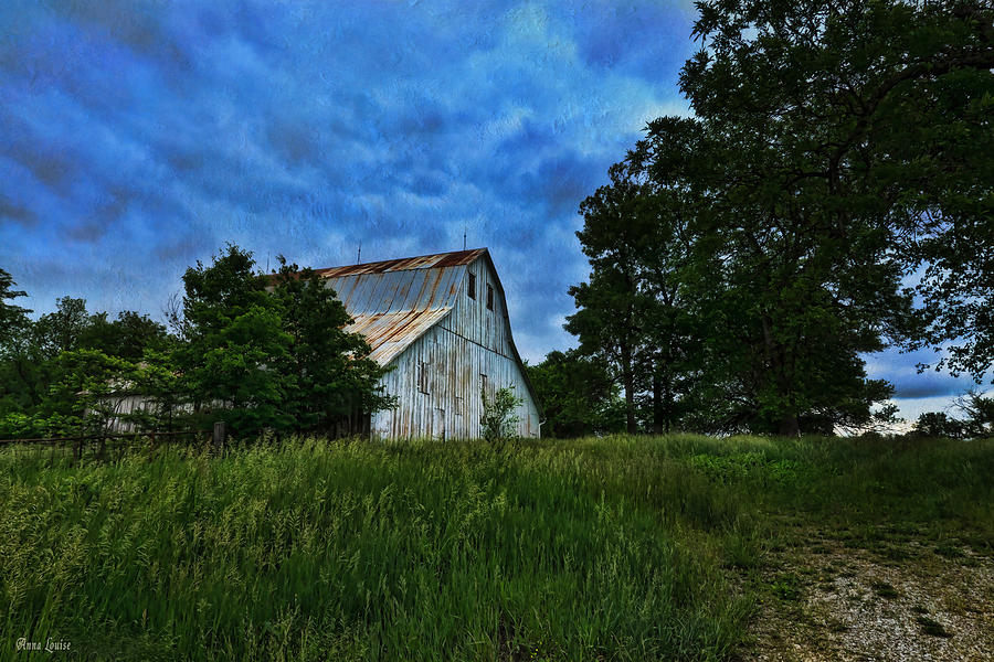 Stormy White Barn Photograph by Anna Louise