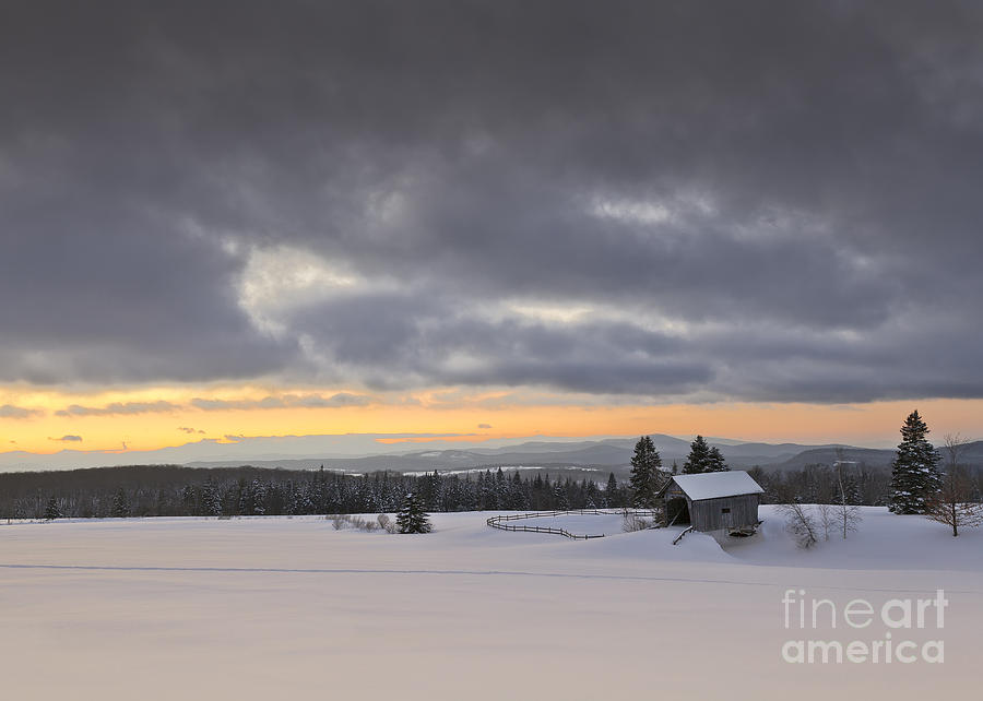 Stormy Winter Landscape Photograph by Alan L Graham