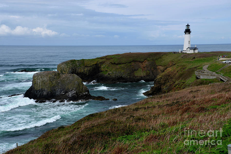 Stormy Yaquina Head Lighthouse Photograph by Denise Bruchman