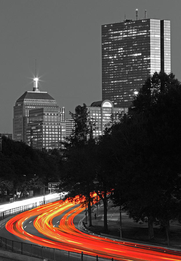 Storrow Drive Headlights Photograph by Juergen Roth