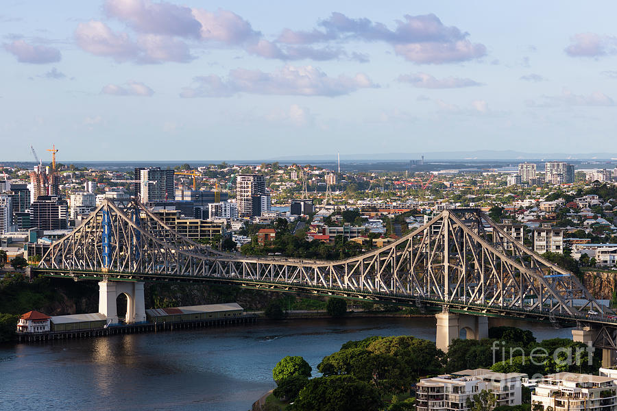 Story Bridge just after sunrise Photograph by Andrew Michael