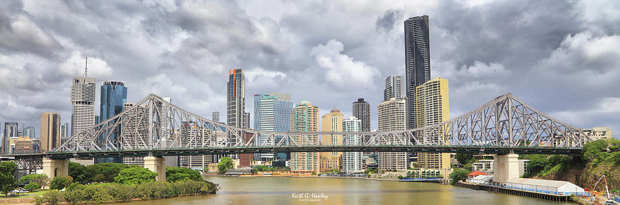 Story Bridge Panorama Photograph by Keith Hawley