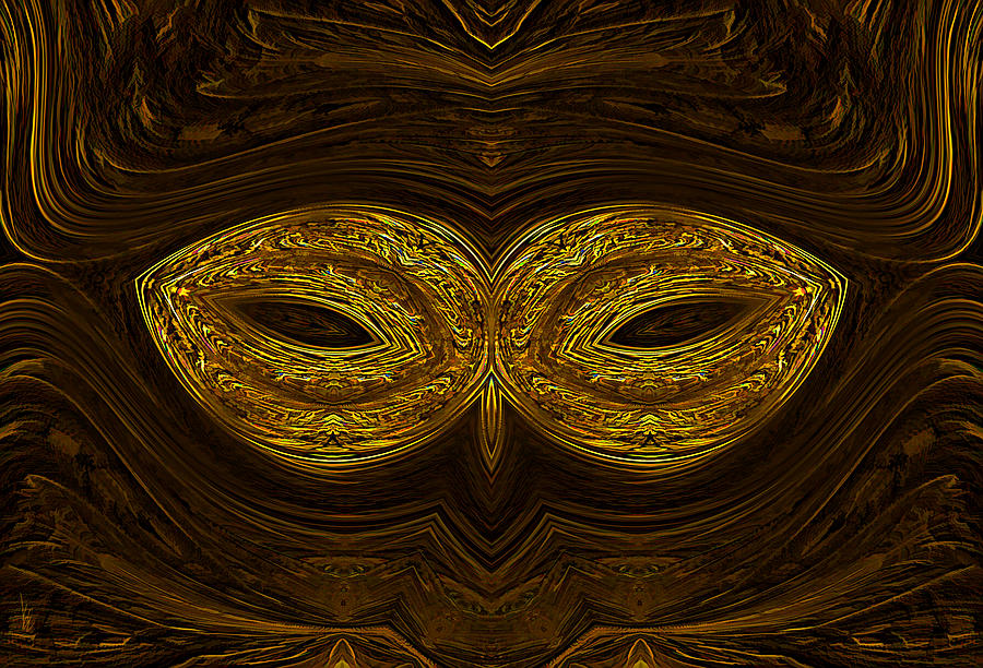 Abstract Painting - Gilded Mask... by Lee Haxton