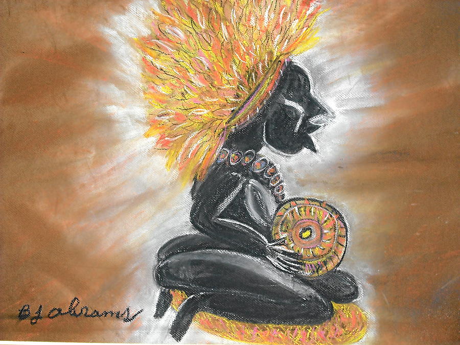 Ethnic Painting - Story Teller by BJ Abrams Ethnic Painting - Story Teller by BJ Abrams