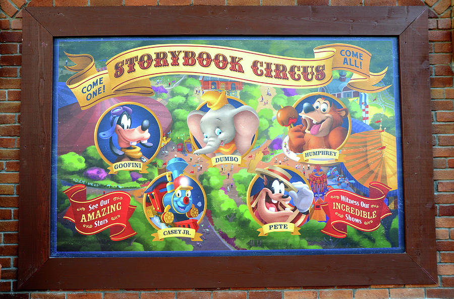 Storybook Circus Characters sign Photograph by David Lee Thompson