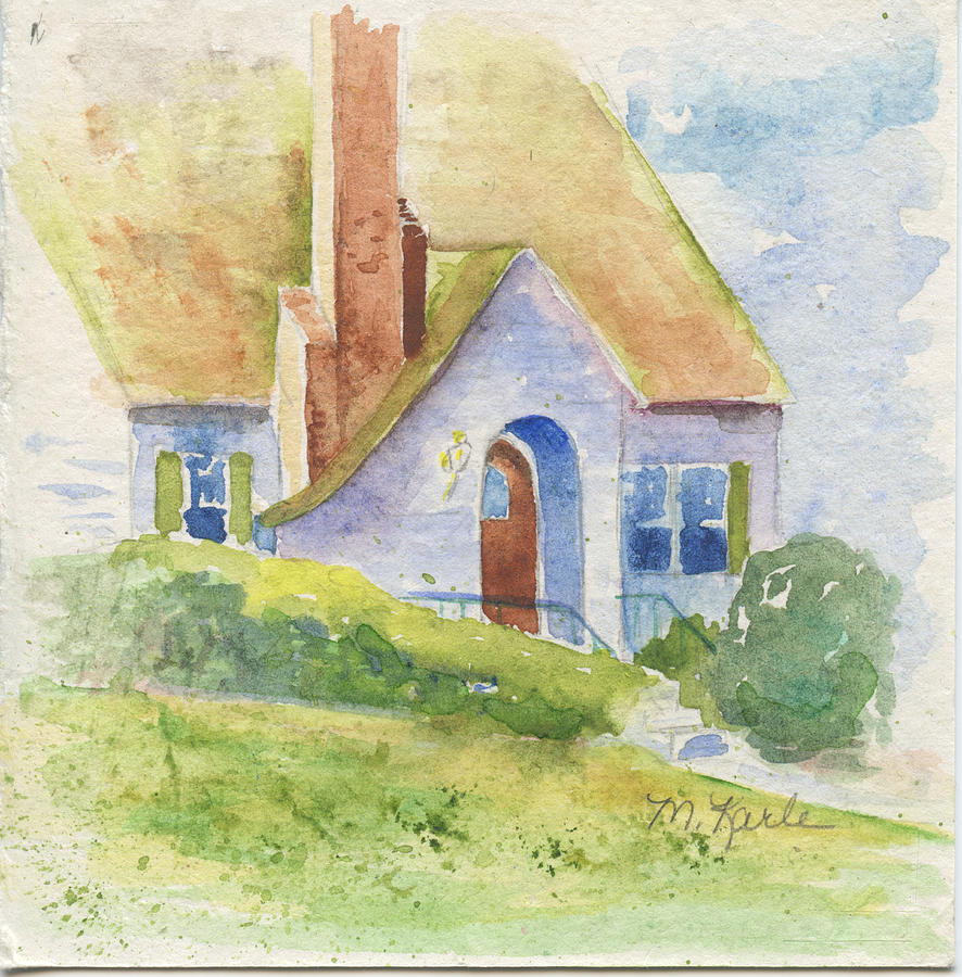 Storybook House Painting by Marsha Karle