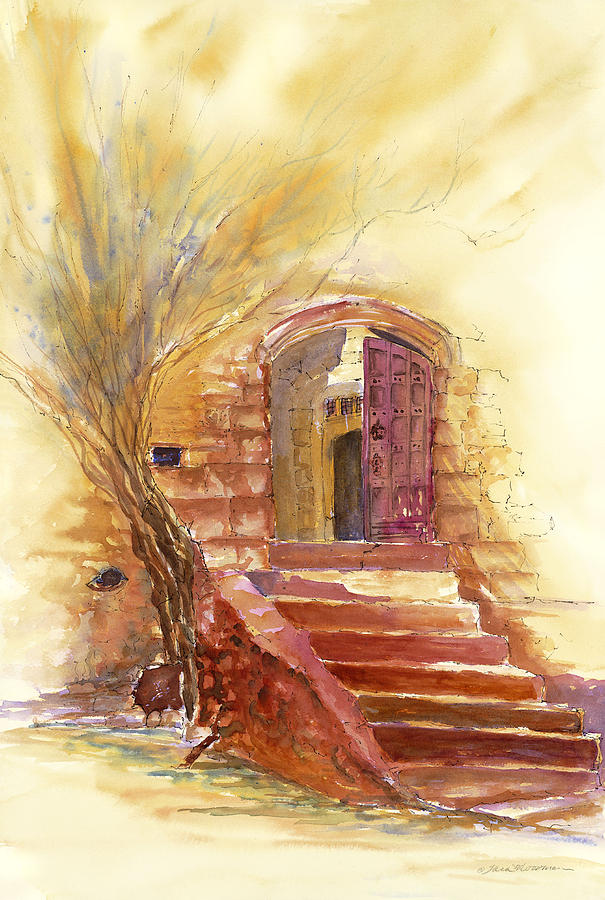 Storybook Stairs Painting by Tara Moorman