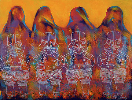 Storytellers Mixed Media by Carmen R Sonnes Storytellers Mixed Media by Carmen R Sonnes