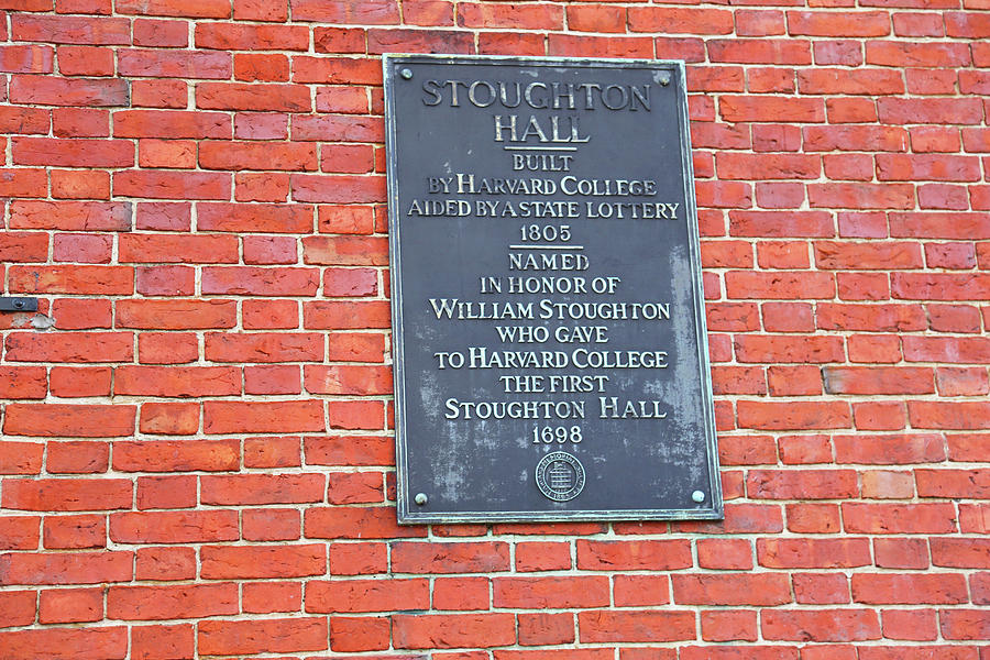 Stoughton Hall Plaque  Harvard Photograph by Imagery-at- Work