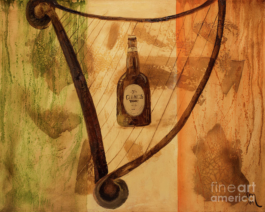 Beer Painting - Stout Harp by Jodi Monahan
