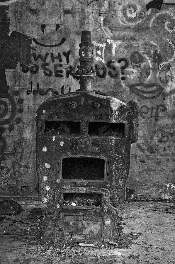 Stove Monochrome Photograph by Cathy Mahnke