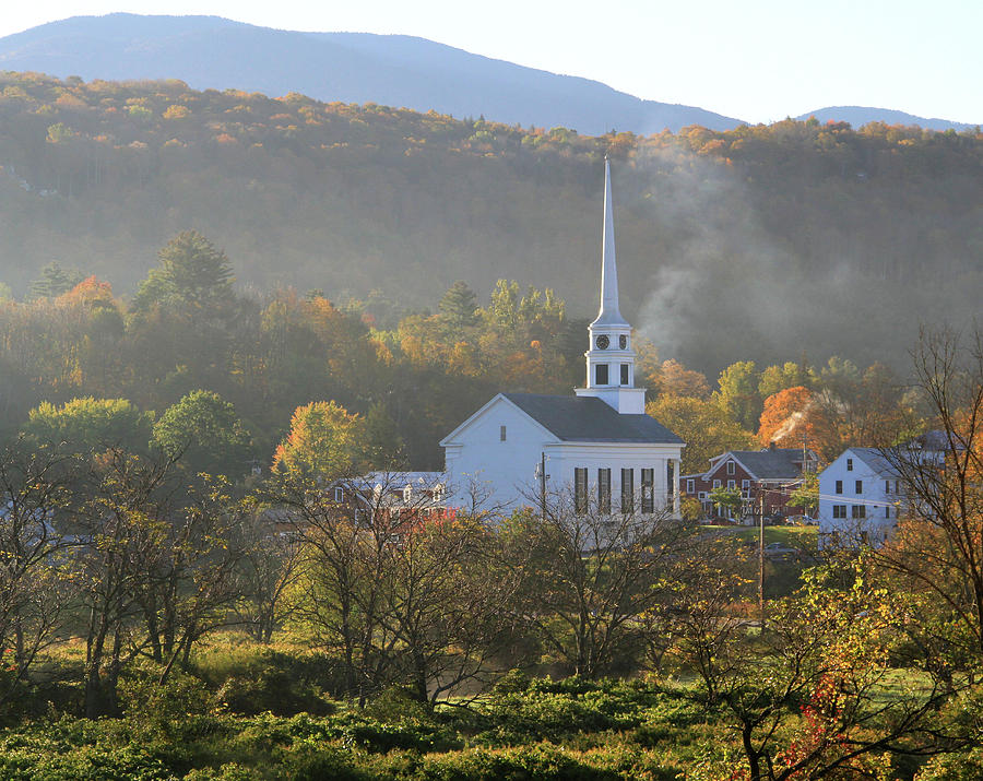 Stowe Community Church Vermont Photograph by Dan Sproul