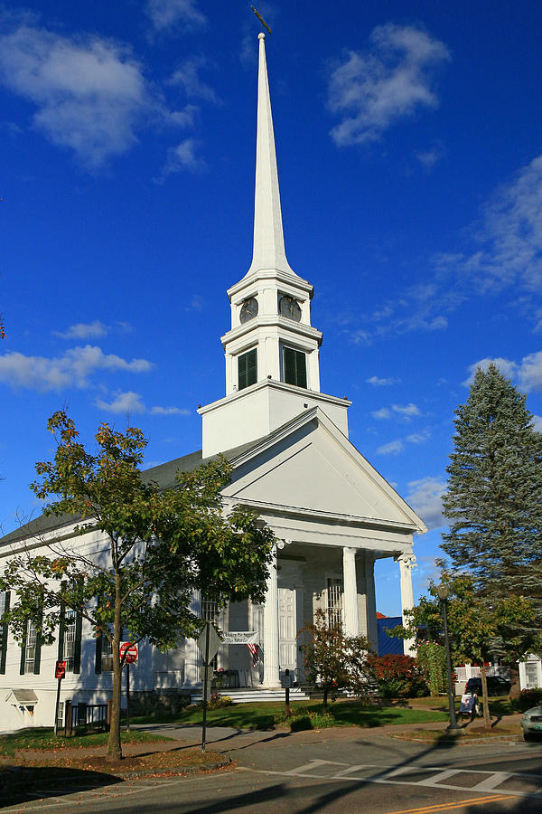 Stowe, V T Community Church Photograph by Allen Beatty