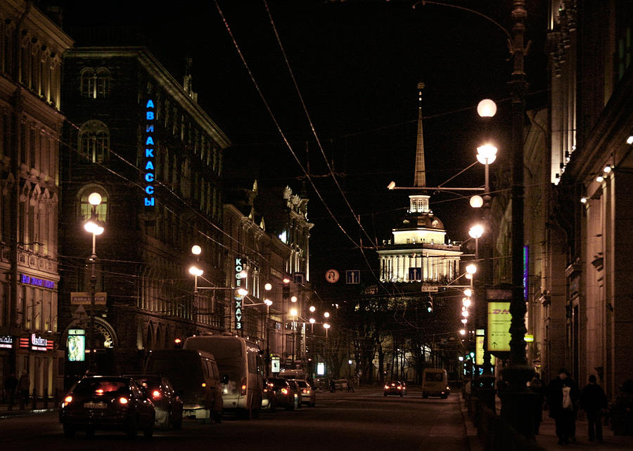 St.Petersburg at night Photograph by Masha Batkova