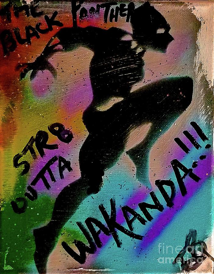 Str8 Outta Wakanda Rainbow Painting by Tony B Conscious
