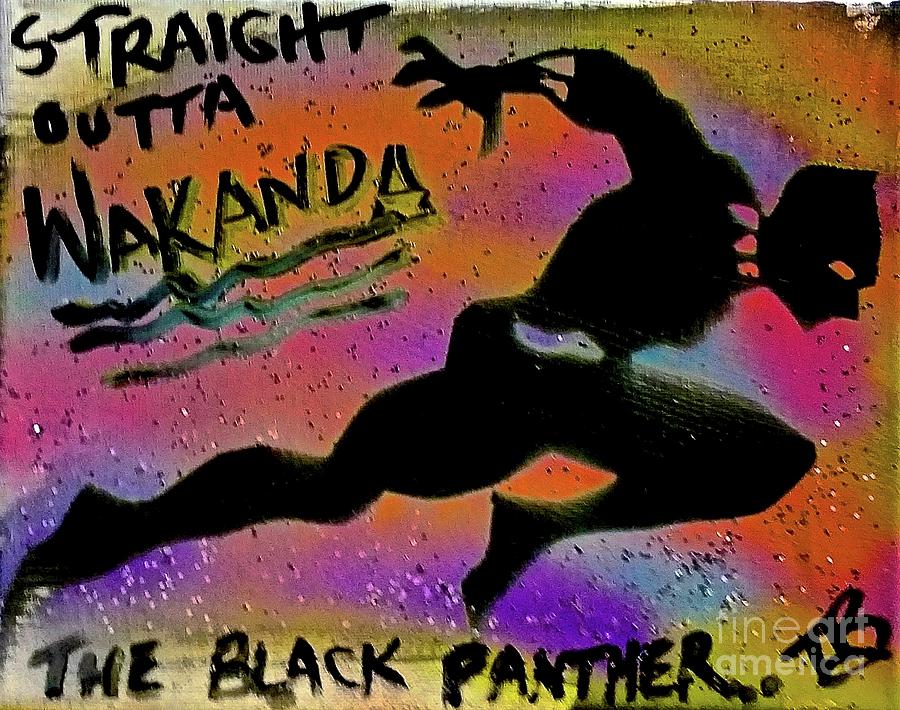 Str8 Outta Wakanda sunset Painting by Tony B Conscious