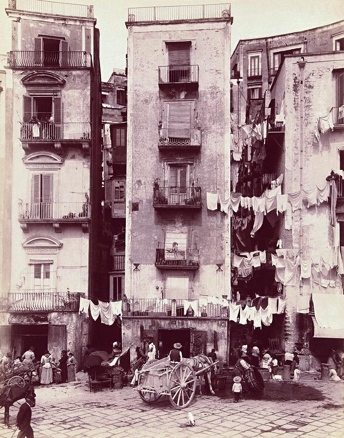 Strada di Santa Lucia, Napoli c. 1880 - 1895 Photograph by Vincent Monozlay