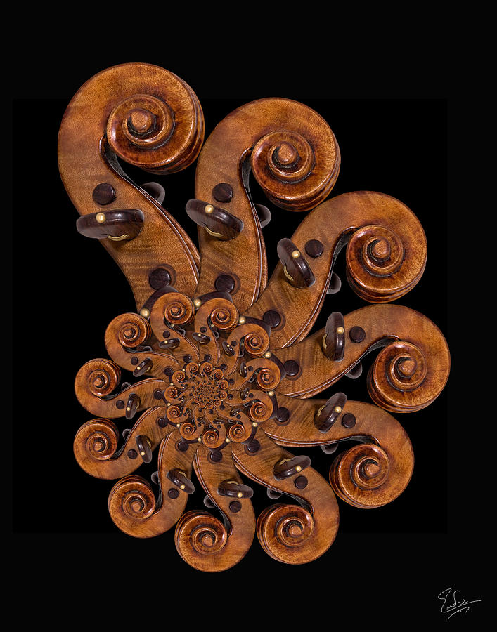 Stradivarius Scroll Spiral Photograph by Endre Balogh