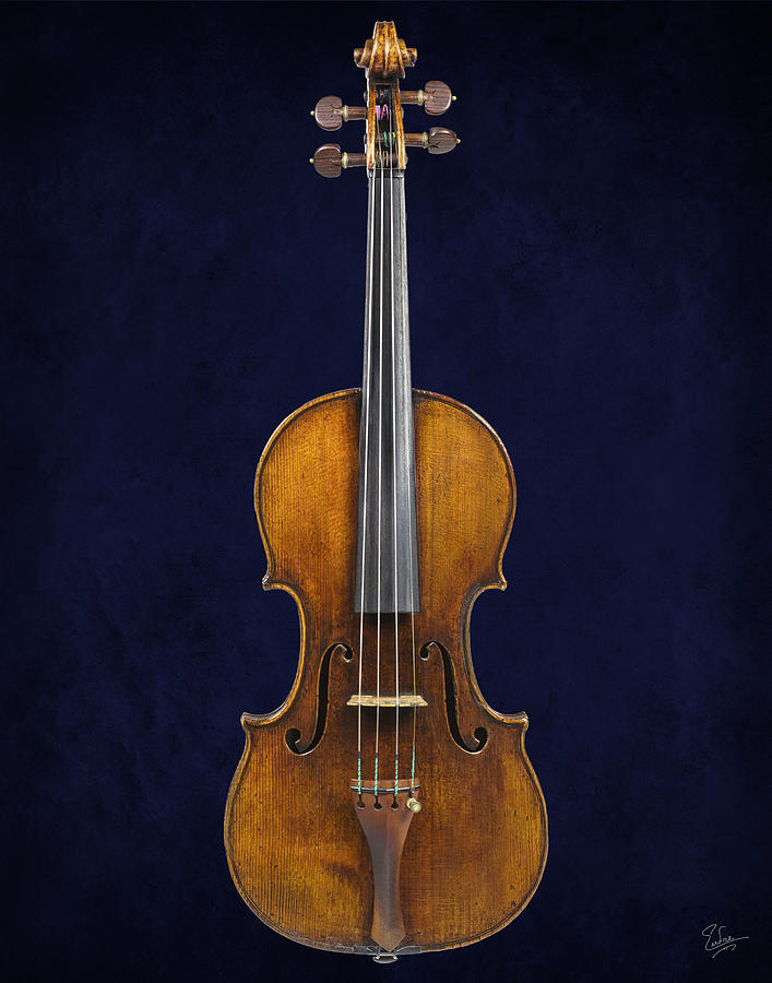 Stradivarius Violin Photograph - Stradivarius Violin Front by Endre Balogh