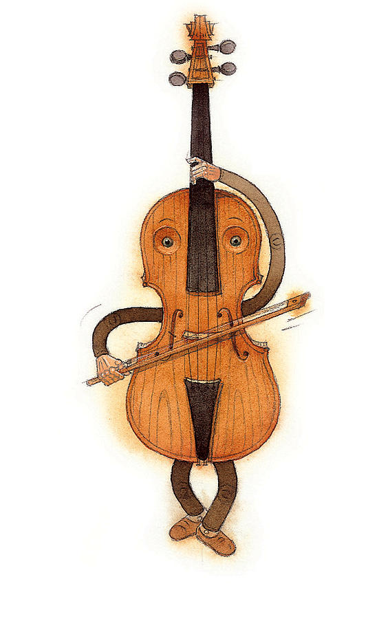 Stradivarius Violin Painting by Kestutis Kasparavicius
