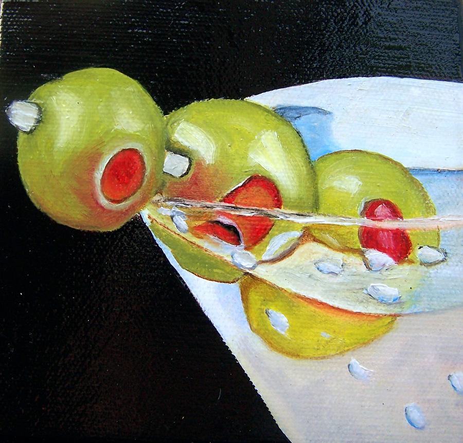 Olives Painting - Straight Up  SOLD by Susan Dehlinger