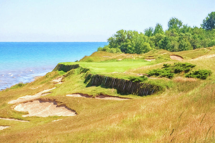 Golf Photograph - Straits No.17 - digital painting by Scott Pellegrin