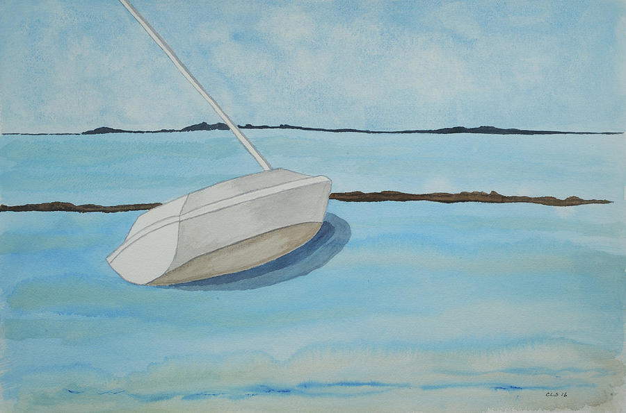 Boat Painting - Stranded by Cynthia Schoeppel