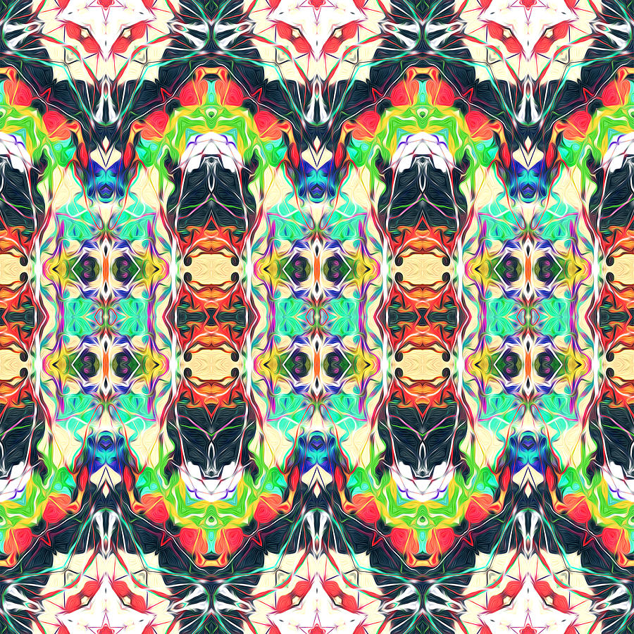 Strands of Color Pattern Digital Art by Phil Perkins