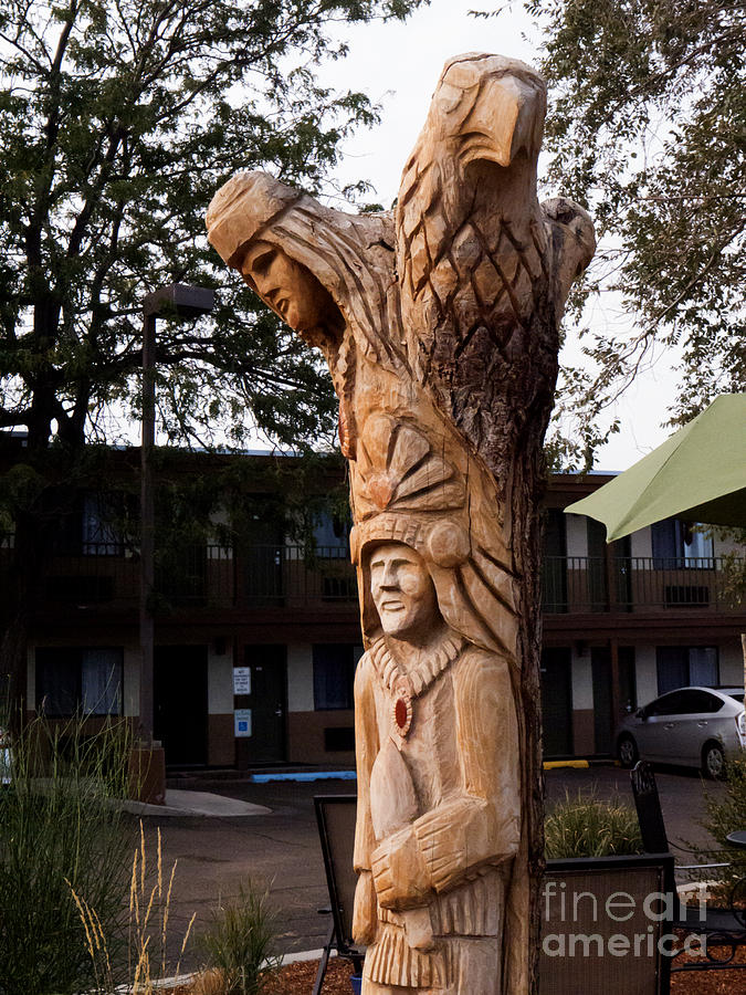 Strange Ethnic Chainsaw Sculpture. Photograph by Brenda Kean