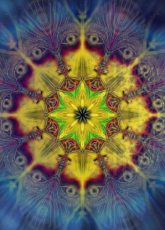 Strange Eyes Mandala Digital Art by Michael African Visions - Fine Art ...