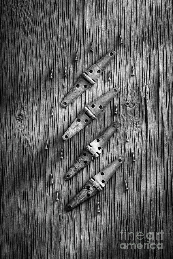 Still Life Photograph - Strap Hinges and Screw Again by YoPedro