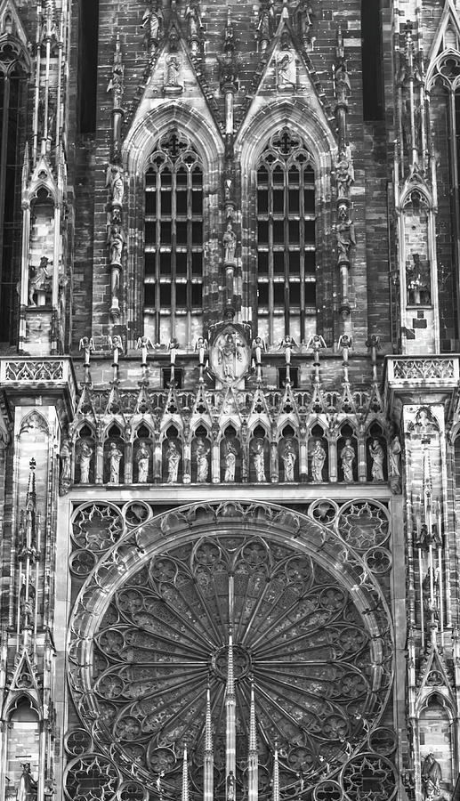 Strasbourg Cathedral 01 B W Photograph by Teresa Mucha