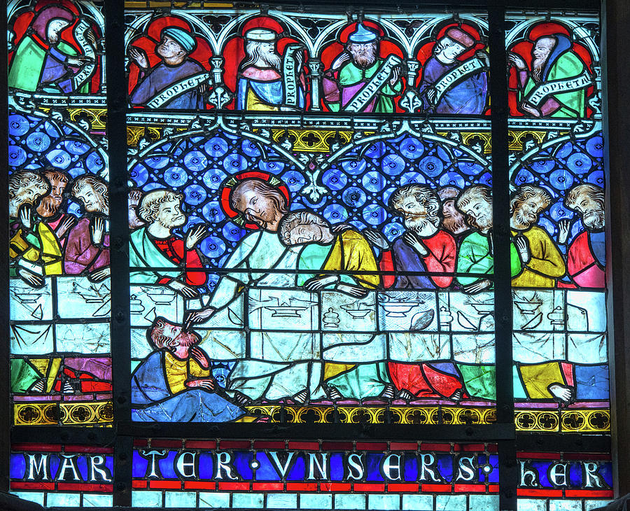 last supper stained glass