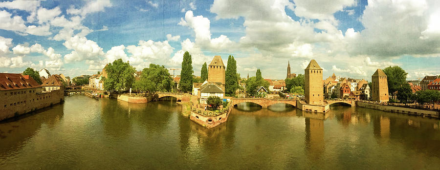 Architecture Photograph - Strasbourg. Top view from the Barrage Vauban. Panorama by Gerlya Sunshine