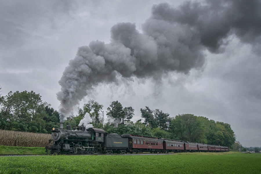 Strasburg Railroads 475 Baldwin 4-8-0 Heads Back To Stassburg Pa Photograph