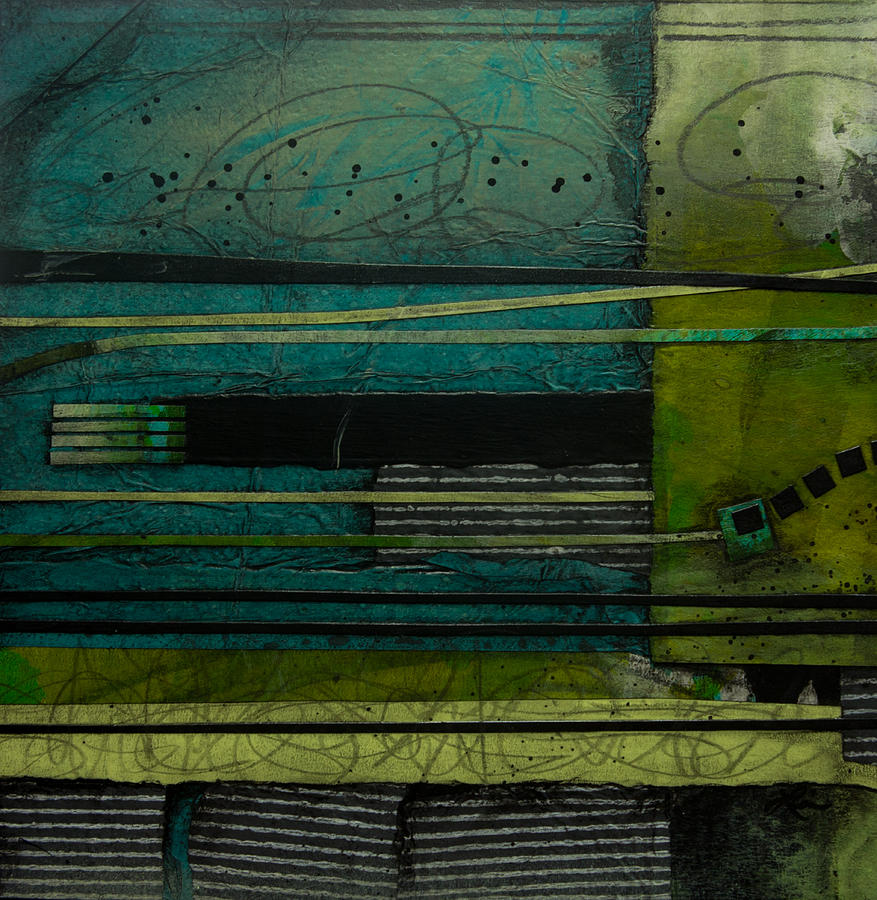 Abstract Mixed Media - Strata No 1 by Laura  Lein-Svencner