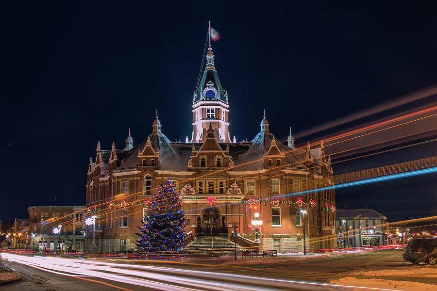 Stratford City Hall during the holidays Photograph by Jay Smith