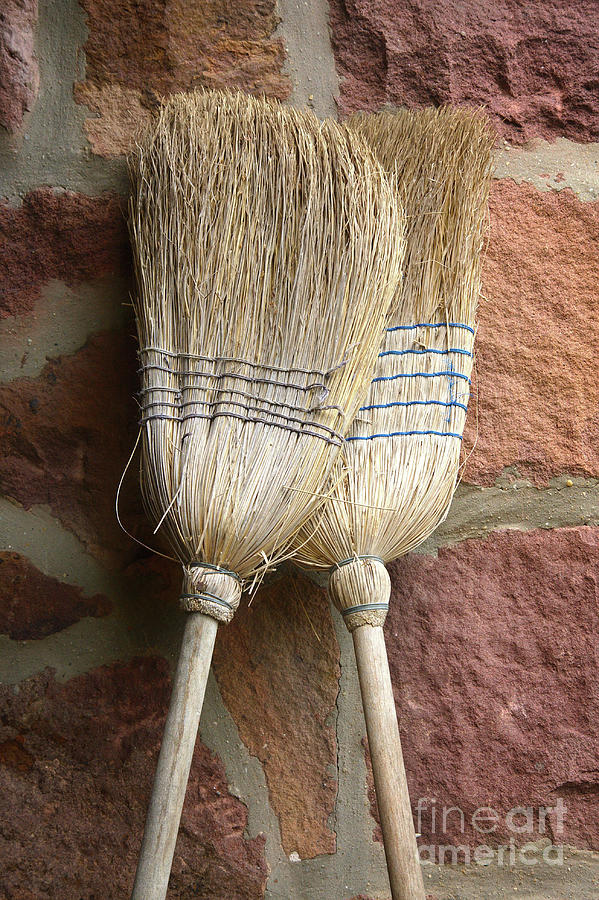 Straw brooms in love by Jan Brons Straw brooms in love by Jan Brons