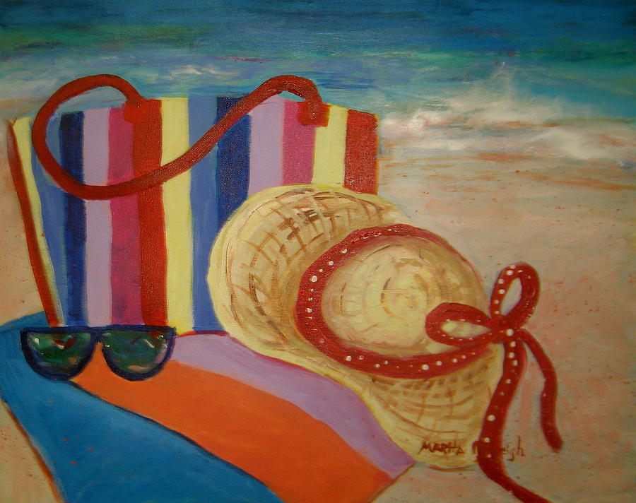 Straw Hat Painting by Marita McVeigh